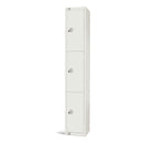 Elite Three Door Electronic Combination Locker White