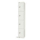 Elite Four Door Coin Return Locker White