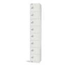 Elite Eight Door Camlock Locker White