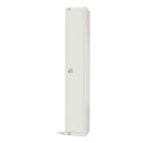 Elite Single Door Padlock Locker White