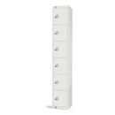 Elite Six Door Coin Return Locker White