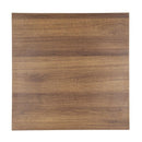 Bolero Pre-drilled Square Tabletop Rustic Oak 600mm