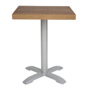 Bolero Pre-drilled Square Tabletop Rustic Oak 600mm