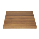 Bolero Pre-drilled Square Tabletop Rustic Oak 700mm