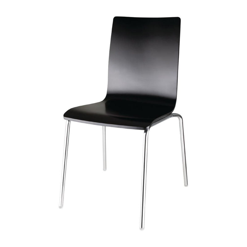 Bolero Black Square Back Side Chair (Pack of 4)