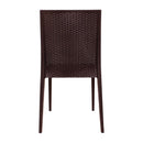 Bolero PP Rattan Bistro-Beistellstühle, braun, 4 Stück