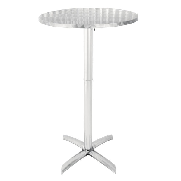 Bolero Round Flip Top Poseur Table Stainless Steel 600mm