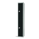 Elite Double Door Coin Return Locker Graphite Black