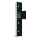 Elite Four Door Coin Return Locker Black