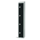 Elite Four Door Electronic Combination Locker with sloping top Black