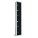 Elite Six Door Manual Combination Locker Locker Black
