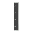 Elite Four Door Padlock Locker Graphite Grey