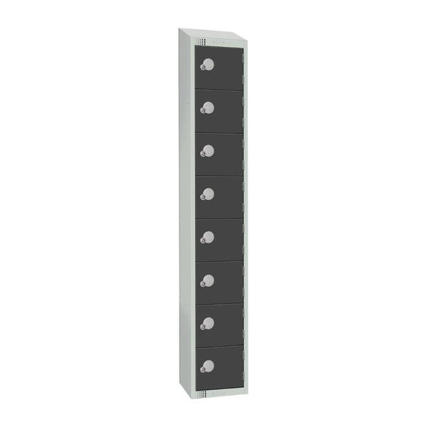 Elite Eight Door Electronic Combination Locker with Sloping Top Graphite Grey