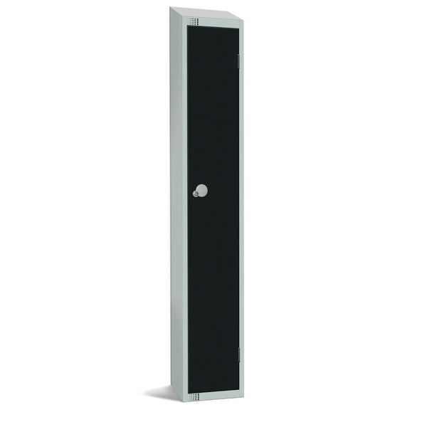 Elite Single Door Electronic Combination Locker with Sloping Top Black