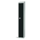 Elite Single Door Electronic Combination Locker with Sloping Top Black