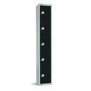 Elite Five Door Manual Combination Locker Locker Black with sloping top
