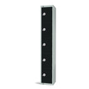 Elite Five Door Coin Return Locker Black