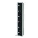 Elite Six Door Coin Return Locker Black