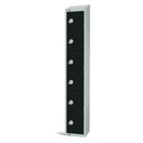 Elite Six Door Manual Combination Locker Locker Black with sloping top