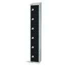 Elite Six Door Electronic Combination Locker with Sloping Top Black