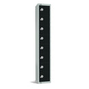 Elite Eight Door Coin Return Locker Black