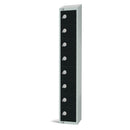 Elite Eight Door Manual Combination Locker Locker Black with sloping top