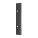 Elite Double Door Camlock Locker Graphite Grey
