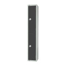 Elite Double Door Padlock Locker Graphite Grey