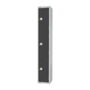 Elite Three Door Coin Return Locker Graphite Grey