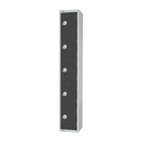 Elite Five Door Padlock Locker Graphite Grey
