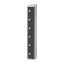 Elite Six Door Coin Return Locker Graphite Grey