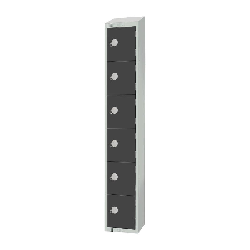 Elite Six Door Manual Combination Locker Locker Graphite Grey