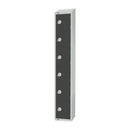Elite Six Door Electronic Combination Locker with Sloping Top Graphite Grey
