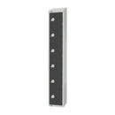 Elite Six Door Padlock Locker Graphite Grey