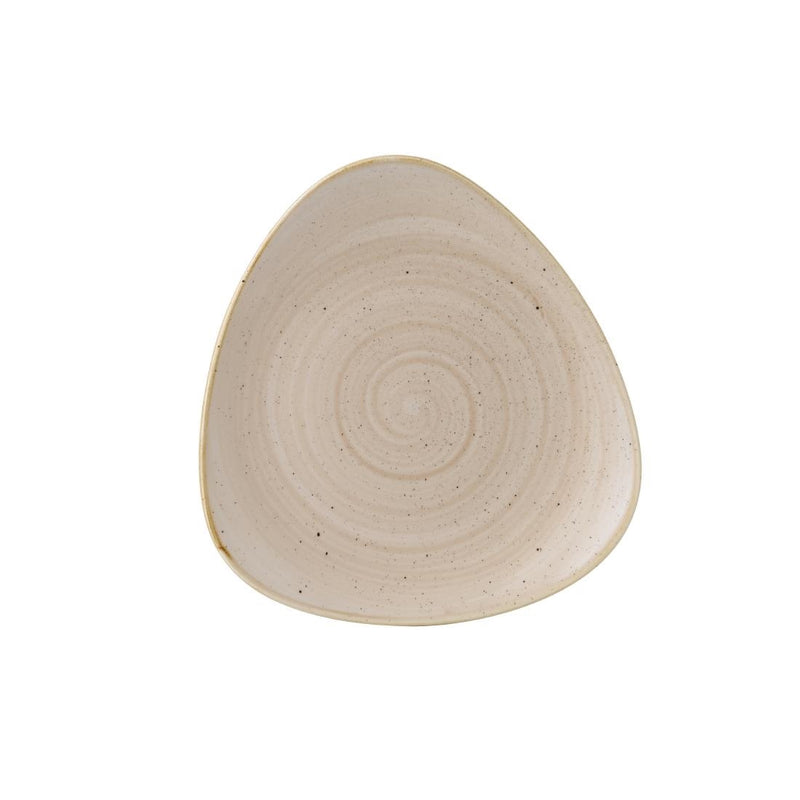 Churchill Stonecast Triangle Plate Nutmeg Cream 229mm (Pack of 12)