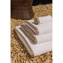 Mitre Heritage Ambassador Bath Sheet White with Taupe Border