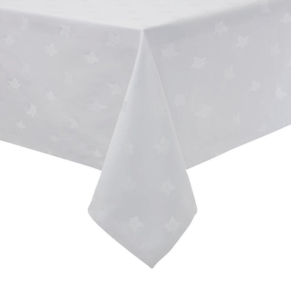 Mitre Luxury Luxor Tablecloth Ivy Leaf White 1150 x 1150mm