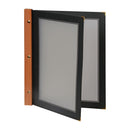 Securit Wood Spine Menüeinband im amerikanischen Stil, A4, Schwarz