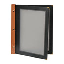 Securit Wood Spine Menüeinband im amerikanischen Stil, A4, Schwarz