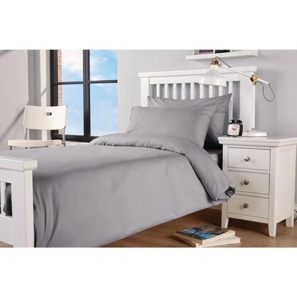 Mitre Essentials Spectrum Bettbezug, offen, Grau, Einzelbett