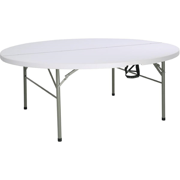 Bolero Round PE Centre Folding Table White 6ft