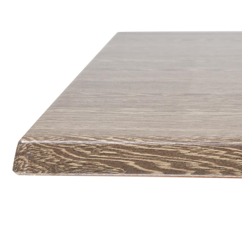 Bolero Pre-Drilled Square Table Top Wenge Grain 700mm