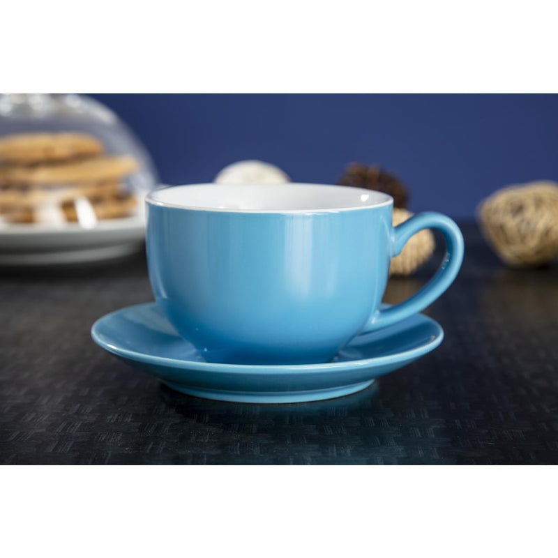 Olympia Cafe Saucer Blue (Fits HC404) - 158mm 6 1/4" (Box 12)