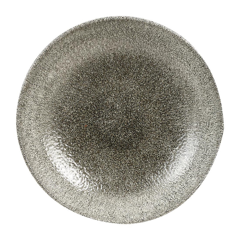 Churchill Studio Prints Raku Round Coupe Bowls Quartz Black 248mm (Pack of 12)