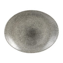 Churchill Studio Prints Raku Ovale Coupe-Teller, Quarzschwarz, 317 mm, 12 Stück
