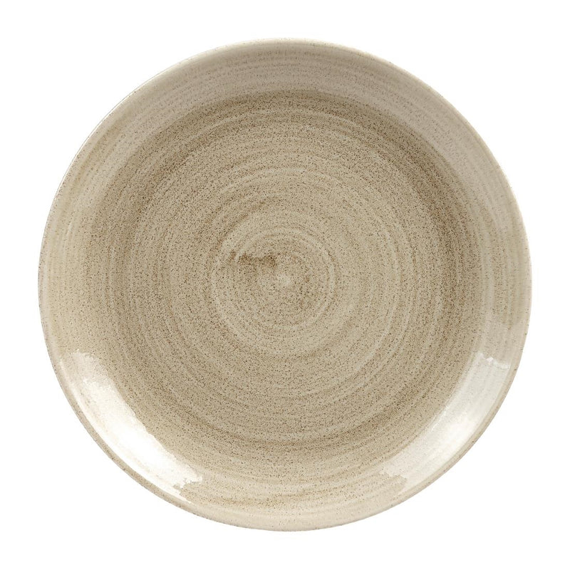 Churchill Stonecast Patina Antique Coupe Plates  Taupe 217mm (Pack of 12)