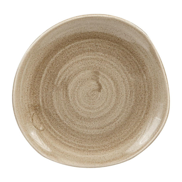 Churchill Stonecast Patina Antique Organic Round Plates Taupe 186mm (Pack of 12)