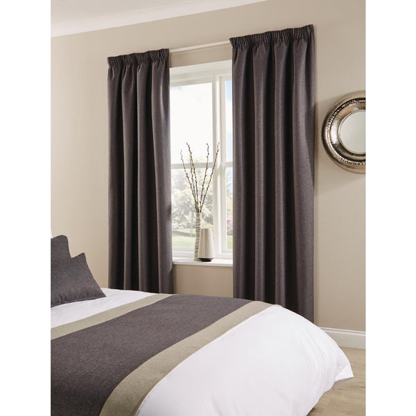 Comfort Tundra Tape Top Curtains Pewter 130 x 183cm