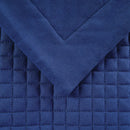 Mitre Essentials Quilted Waffle Bed Runner Denim Single
