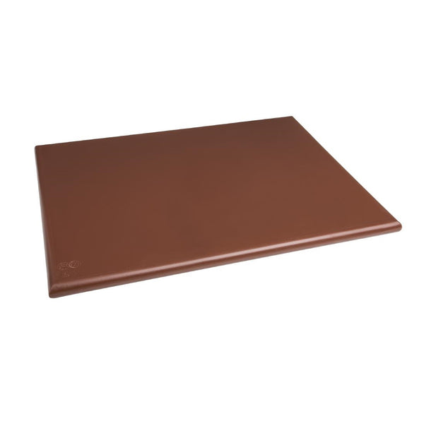 Hygiplas Extra Thick High Density Brown Chopping Board Large